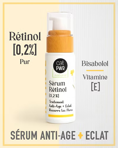 Traitement RETINOL pur [0,2%] Sérum concentré Anti-Age &amp; Anti-Rides + Eclat